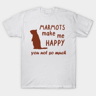 Marmots Whistle Sleeping Design Dreaming Fan T-Shirt